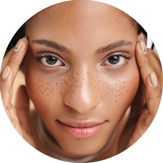 A young woman with smooth skin